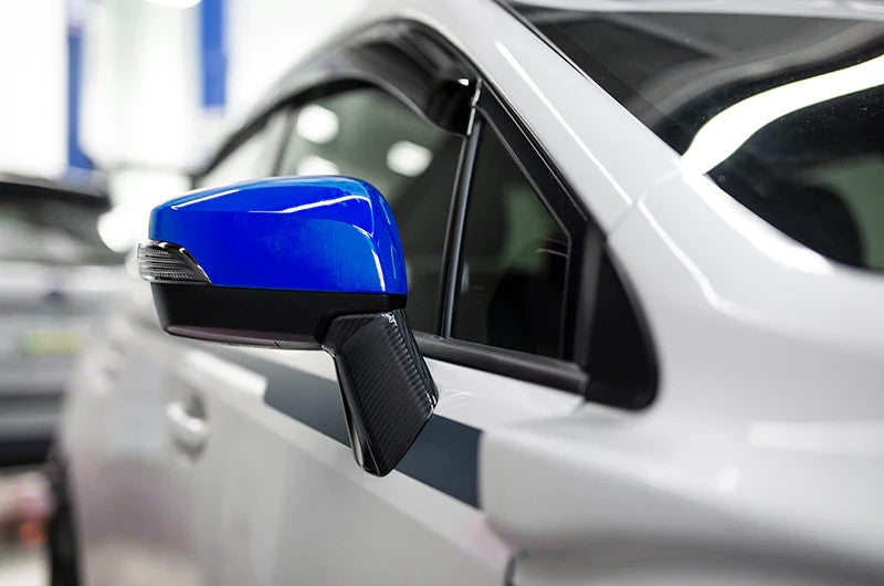 OLM OE Style Mirror Cover with Turn Signal Cutout (Lapis Blue) - 2015+ WRX / STI / 15-17 Crosstrek - Graveyard Performance