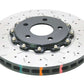 DBA 05-10 Ford Mustang GT / 11-13 V6 Front Drilled & Slotted 5000 Series 2 Piece Rotor w/ Black Hat