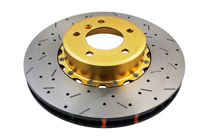 DBA 09-15 BMW 335d Front 5000 Series Drilled & Slotted Rotor w/Gold Hat - Graveyard Performance