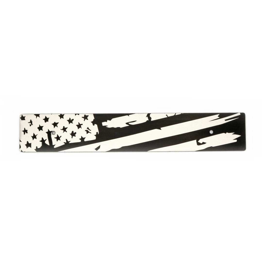 Billetworkz "American Flag - Distressed" License Plate Delete - Graveyard Performance