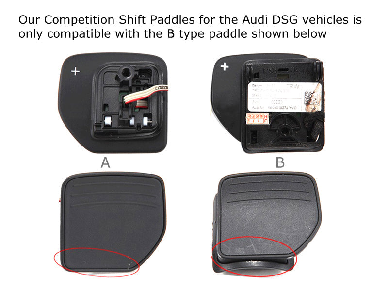 AutoTecknic Stealth Black Competition Shift Paddles - Audi DSG Vehicles - Graveyard Performance