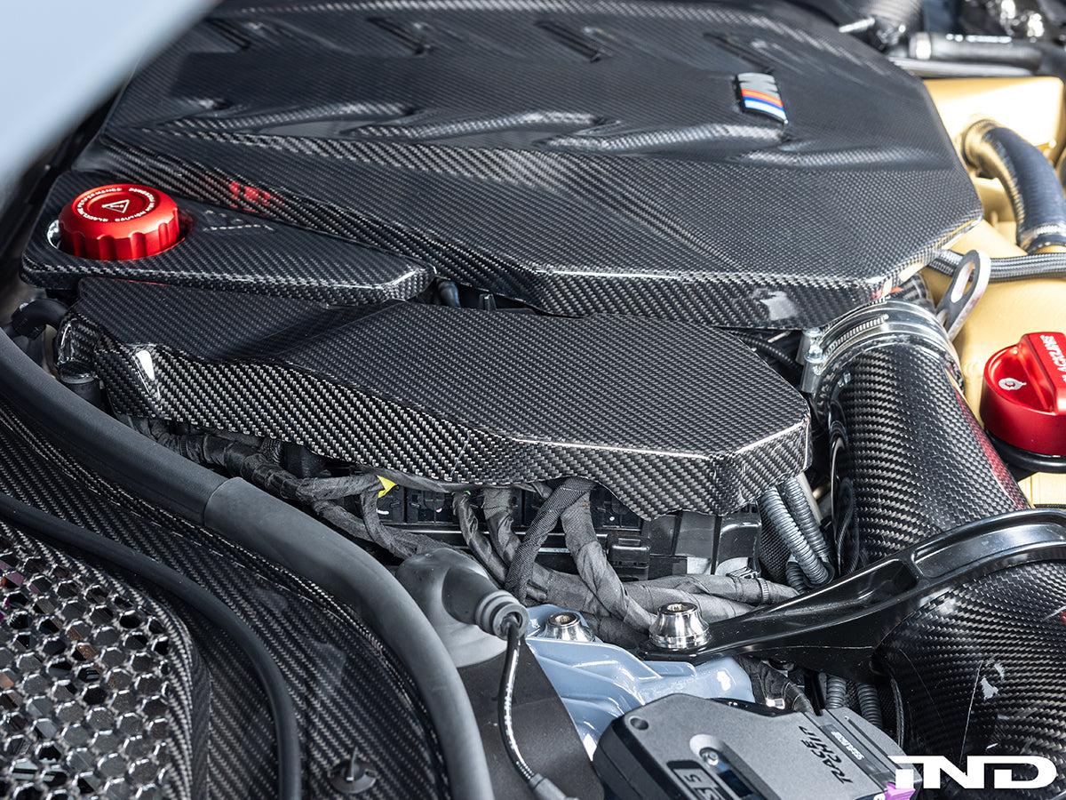 AutoTecknic Pre-Preg Carbon Engine Cover Extension Set - G90/ G99 M5 - Graveyard Performance