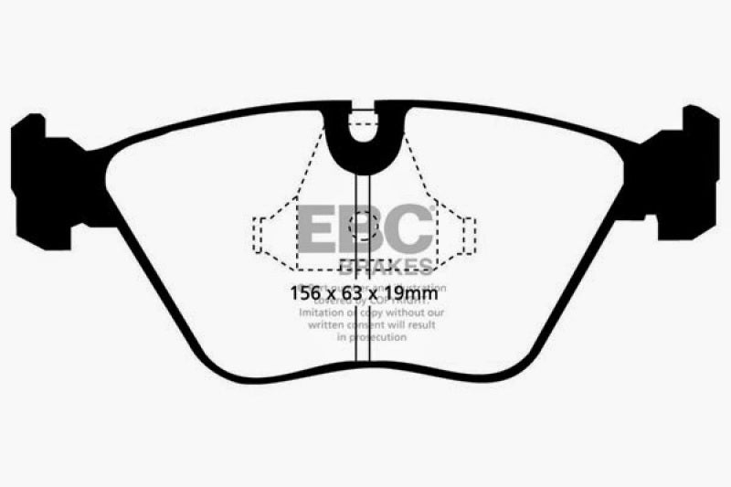 EBC 92-95 BMW M3 3.0 (E36) Yellowstuff Front Brake Pads - Graveyard Performance