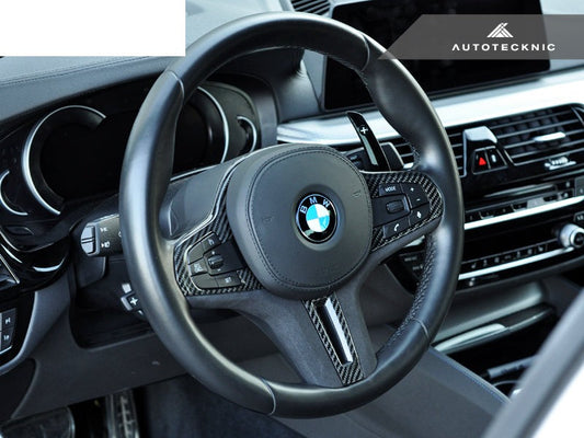 AutoTecknic Carbon Alcantara Steering Wheel Trim - F97 X3M | F98 X4M