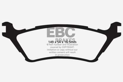 EBC 15+ Ford F150 2.7 Twin Turbo (2WD) Greenstuff Rear Brake Pads - Graveyard Performance