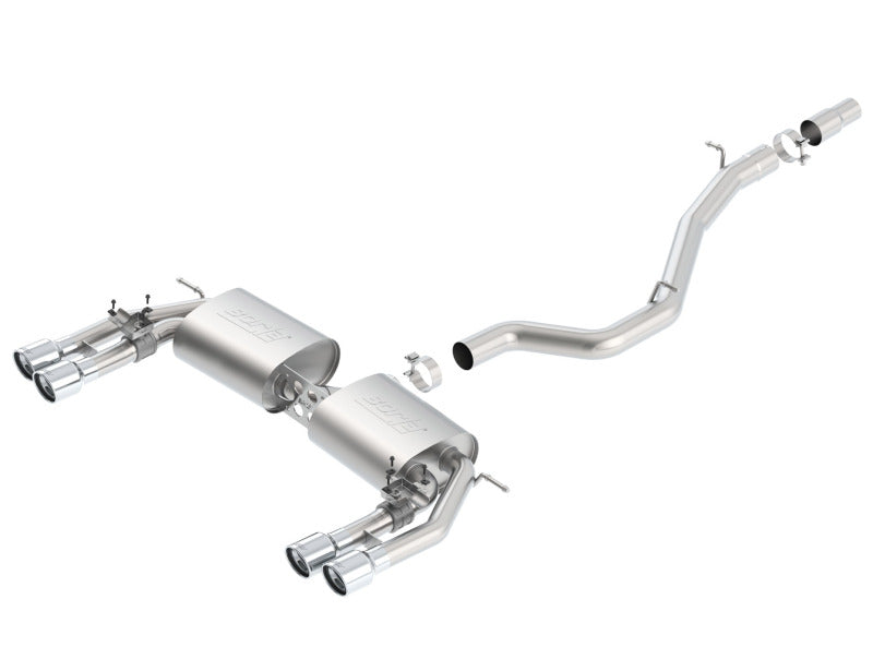 Borla 13-15 Audi S3 S-Type Dual Round Rolled Catback Exhaust - Graveyard Performance