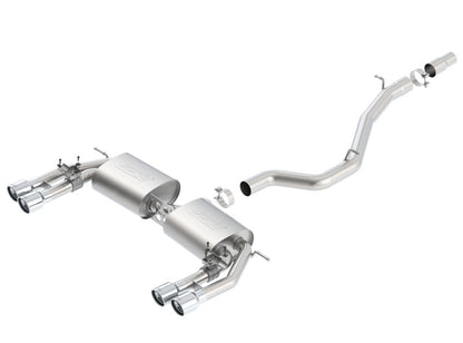 Borla 13-15 Audi S3 S-Type Dual Round Rolled Catback Exhaust - Graveyard Performance