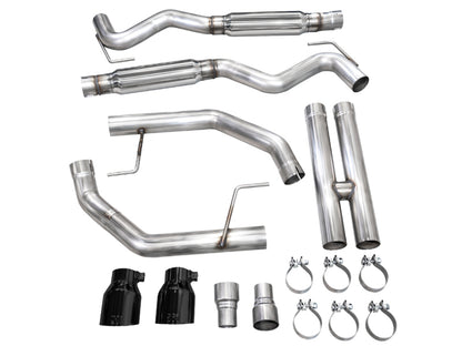 AWE 2024 Ford Mustang GT Fastback S650 RWD Track Edition Catback Exhaust w/ Dual Diamond Black Tips - Graveyard Performance
