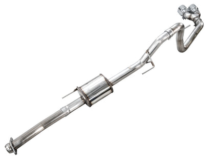 AWE 21-25 Ford F150 (14th Gen Reg Cab) Cat-Back Exhaust - 4.5in Dual Side Exit Chrome Tips - Graveyard Performance