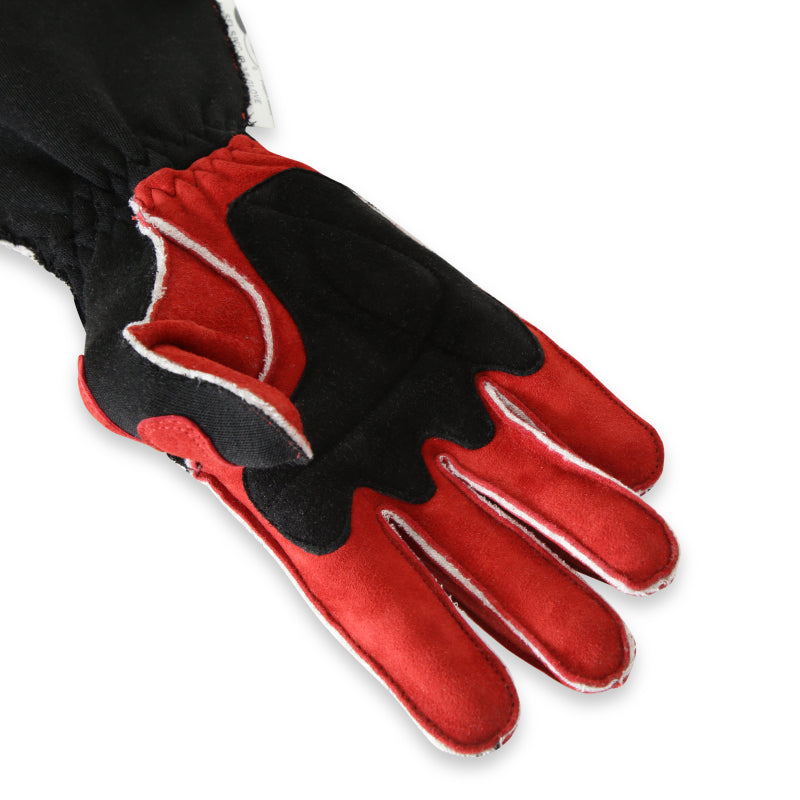 RaceQuip SFI-5 Red/Black XL Outseam Angle Cut Glove - Graveyard Performance