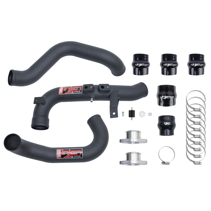 Injen 22-23 Honda/Acura Civic/Si/Integra 1.5L Turbo Aluminum Intercooler Pipe Kit - Wrinkle Black - Graveyard Performance