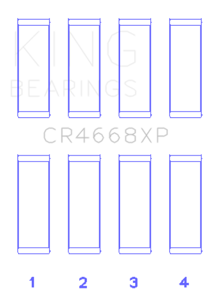 King Engine Bearings Hyundai G4Ke/G4Kc (Size +0.25mm) Connecting Rod Bearing Set - Graveyard Performance