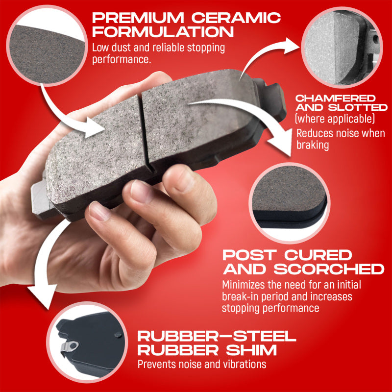 R1 18-20 Audi S5 Sportback Front Drill/Slot Carbon Coated Rotor Set w/Euro Ceramic Pads