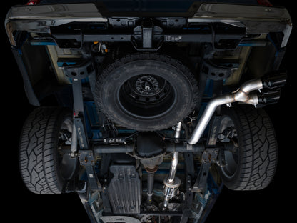 AWE 21-25 Ford F150 (14th Gen Reg Cab) Cat-Back Exhaust - 4.5in Dual Side Exit Diamond Black Tips - Graveyard Performance