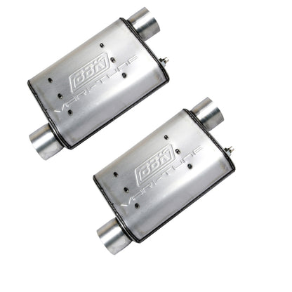 BBK 87-93 Mustang GT Cat Back Kit Varitune Mufflers - Aluminized turn downs - Graveyard Performance