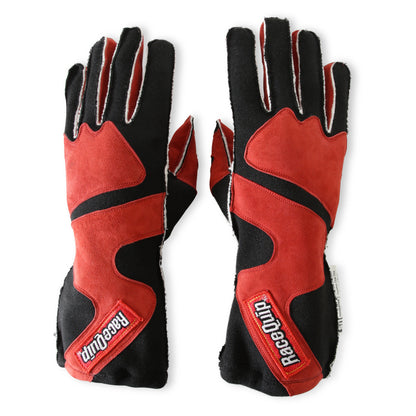 RaceQuip SFI-5 Red/Black XL Outseam w/ Closure Glove - Graveyard Performance