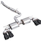 AWE MK8 Volkswagen Golf R 3in Touring Edition Quad Exhaust - Diamond Black Tips