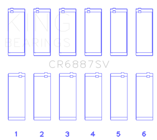 King Engine Bearings BMW B58B30A Performance Rod Bearing Set