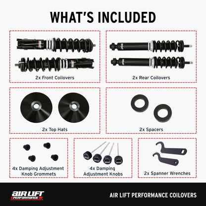 Air Lift Performance 85-98 VW GTI / 85-98 VW Jetta Coilover Kit - Graveyard Performance
