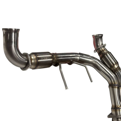 Kooks 21-26 Ford F150 5.0L 3in ULTRA GREEN Catted SS Y-Pipe (To OEM Conn.) Kooks HDR Required