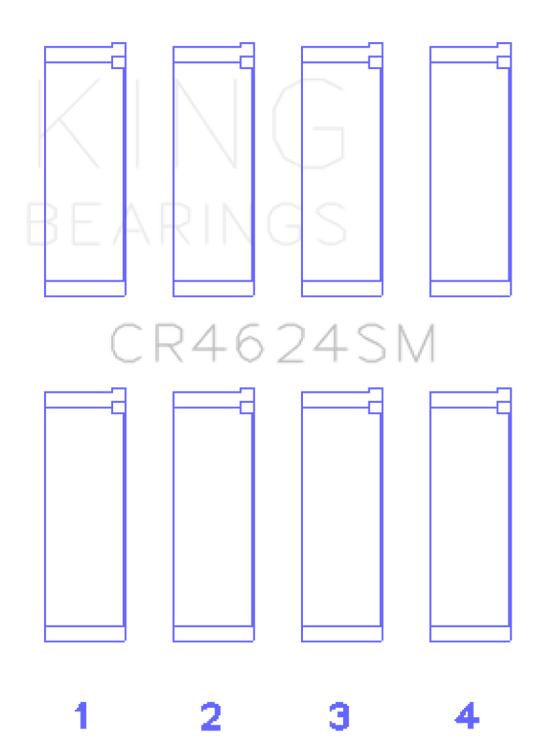King Engine Bearings Hyundai G4KE / G4KC (Size +0.5) Rod Bearings (Set of 4)