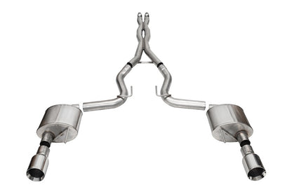 Corsa 24+ Ford Mustang GT Xtreme CatBack Exhaust Sys 3.0in Dual Rear Exit w/4.5in Straight Cut Tips - Graveyard Performance