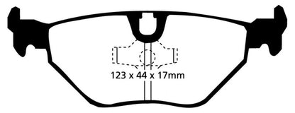EBC 87-91 BMW M3 2.3 (E30) Redstuff Rear Brake Pads - Graveyard Performance