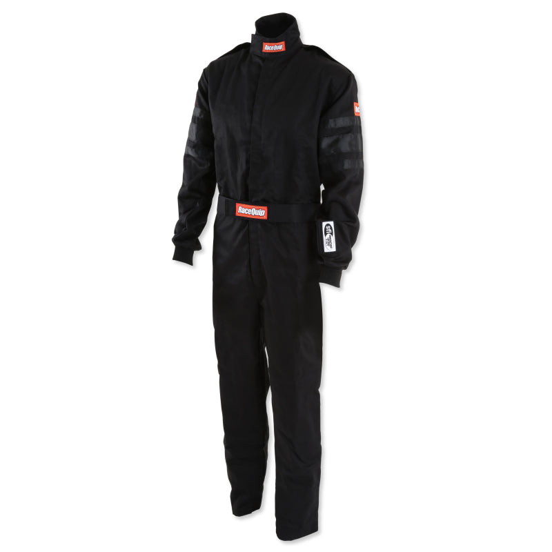 RaceQuip Black SFI-1 1-L Suit - Medium Tall - Graveyard Performance