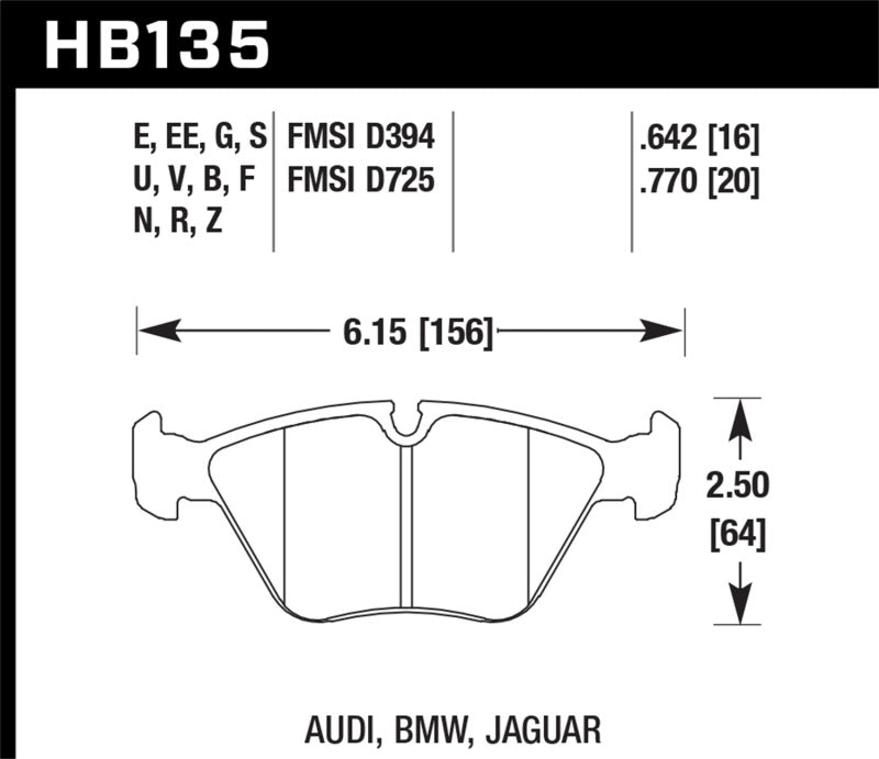 Hawk 1997 BMW E36 M3 Blue 9012 Race Front Brake Pads - Graveyard Performance