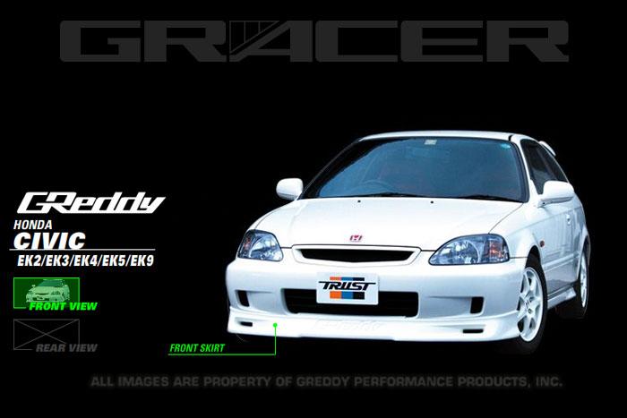 GReddy 99-00 Honda Civic Si Front Lip Spoiler - Graveyard Performance