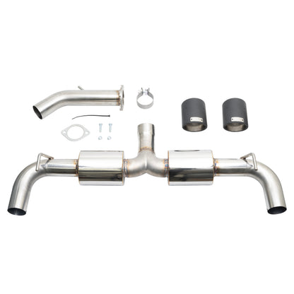 Injen 19-22 Hyundai Veloster N L4 2.0L Turbo Performance SS Axle Back Exhaust System - Carbon Tips - Graveyard Performance