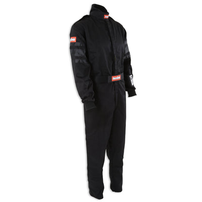 RaceQuip Black SFI-1 1-L Suit - Medium Tall - Graveyard Performance