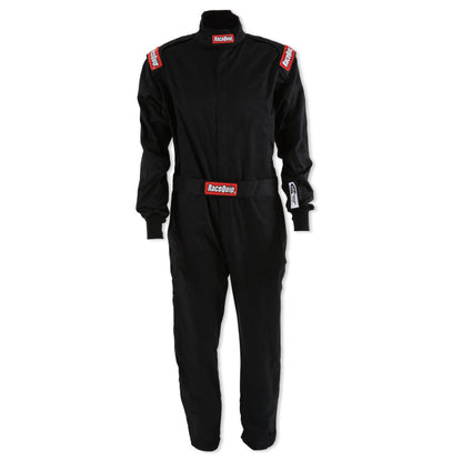 RaceQuip Black Chevron-1 Suit - SFI-1 Small - Graveyard Performance