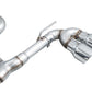 AWE MK8 Volkswagen Golf R 3in Track Edition Quad Exhaust - Chrome Silver Tips