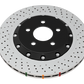 DBA 5000 Series Drilled and Dimpled Rear Replacement Rotor 09-16 Nissan R35 GTR with Alcon Brake Kit