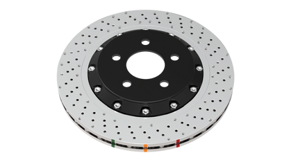 DBA 14-18 Audi RS7 Iron Rotors Front 5000 Series Drilled & Slotted Rotor w/Silver Hat - Graveyard Performance