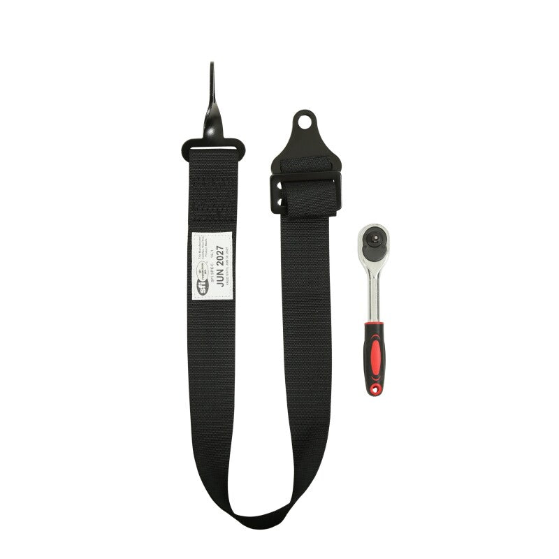 RaceQuip L & L 5pt Ratchet HNR Harness Black - Graveyard Performance