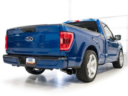 AWE 21-25 Ford F150 (14th Gen Reg Cab) Cat-Back Exhaust - 4.5in Dual Side Exit Diamond Black Tips - Graveyard Performance