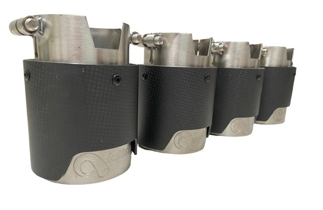 F8X BMW M2C M3 & M4 Rear Exhaust Tips - for Active exhausts - Brushed - Graveyard Performance