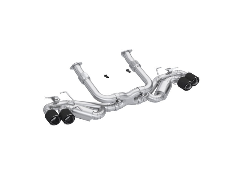 MBRP 20-24 Chevrolet Corvette C8 3in Active Cat Back Quad Split Rear Exit Exhaust w/ AFM Sims - Graveyard Performance