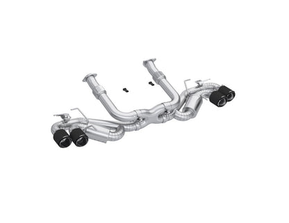MBRP 20-24 Chevrolet Corvette C8 3in Active Cat Back Quad Split Rear Exit Exhaust w/ AFM Sims - Graveyard Performance