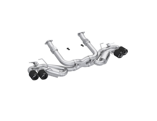 MBRP 20-24 Chevrolet Corvette C8 3in Active Cat Back Quad Split Rear Exit Exhaust w/ AFM Sims - Graveyard Performance