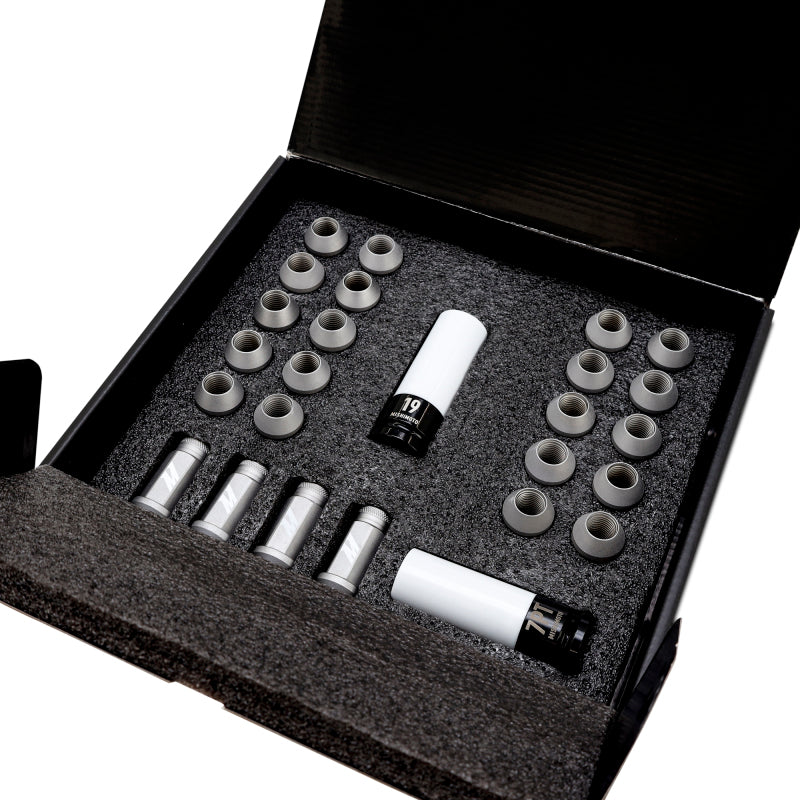Mishimoto Steel Locking Lug Nuts M14x1.5 24pc Set Black - Graveyard Performance