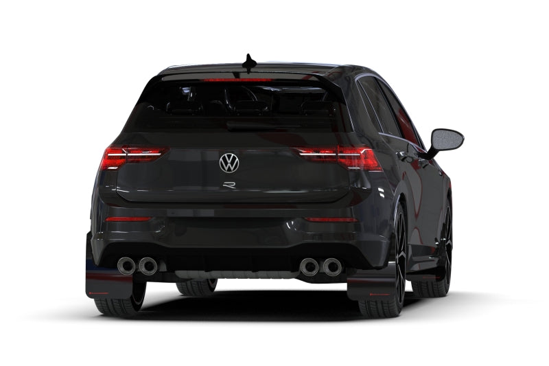 Rally Armor 22-25 VW MK8 Golf GTI/R Black UR Mud Flap w/White Logo