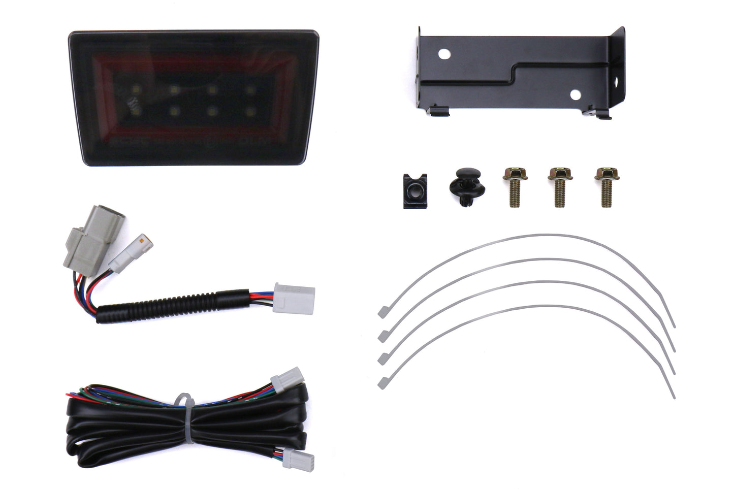 OLM NB+R F1 Rear Brake Light (Smoke Lens, Gloss Black Base, Red Bar) - 15+ WRX / STI - Graveyard Performance