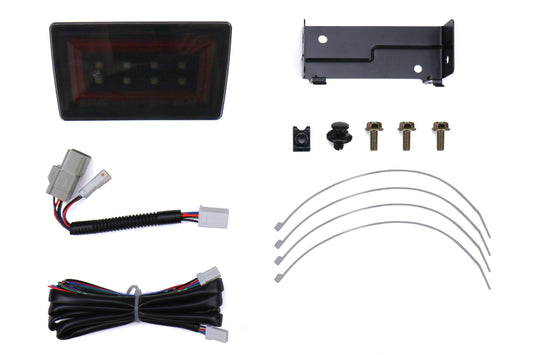 OLM NB+R F1 Rear Brake Light (Smoke Lens, Gloss Black Base, Red Bar) - 15+ WRX / STI - Graveyard Performance