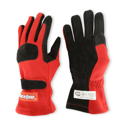 RaceQuip Red 2-Layer SFI-5 Glove - XL - Graveyard Performance