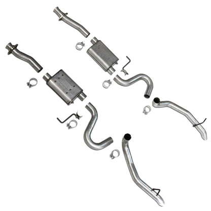 BBK 87-93 Mustang GT Cat Back Kit Varitune Mufflers - Aluminized turn downs - Graveyard Performance