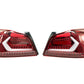OLM Evolution Tail Lights - Clear Lens, Red Base, White Bar - 2015-2021 Subaru WRX / STI