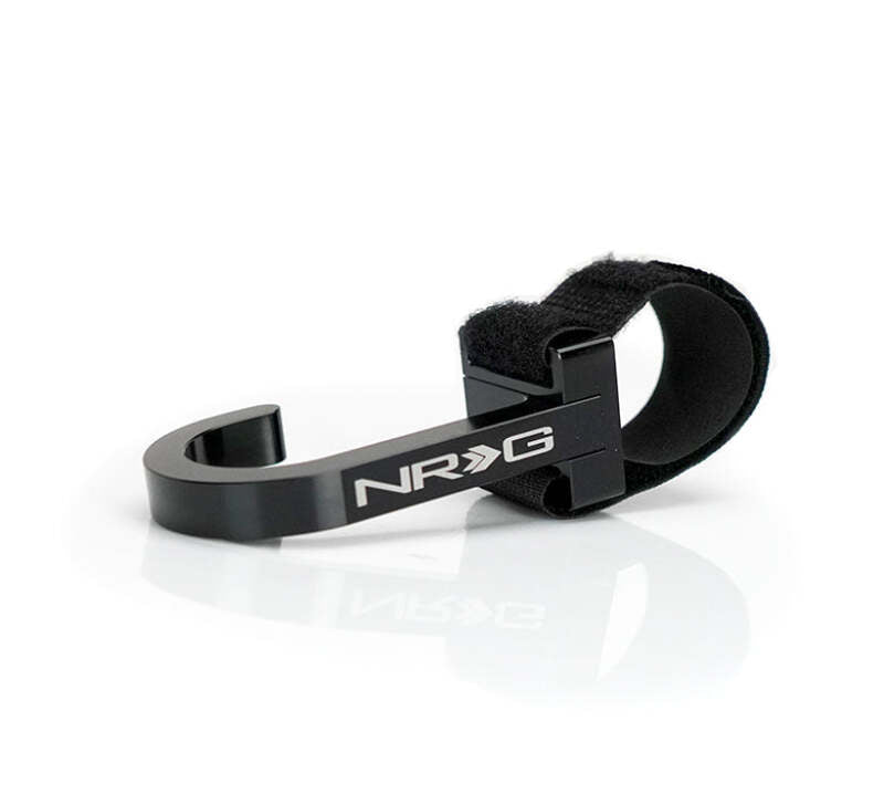 NRG Steering Wheel Hook CNC Aluminum w/ Laser Logo - Black - Graveyard Performance